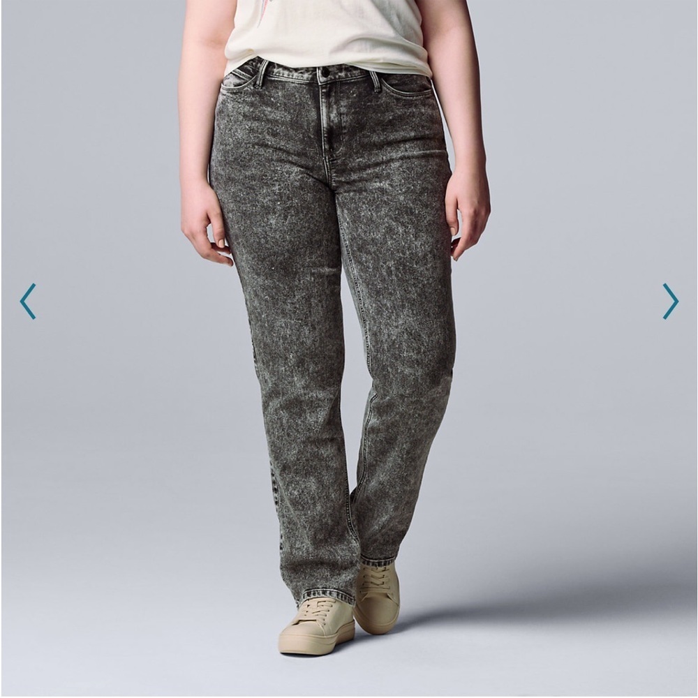 NWT Simply Vera Vera Wang Los Feliz wash relaxed straight fit jeans